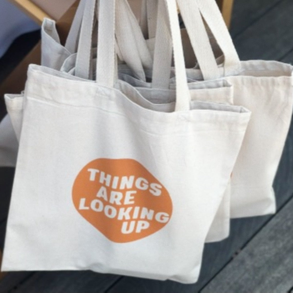 THINGS ARE LOOKING UP® CANVAS TOTE BAG