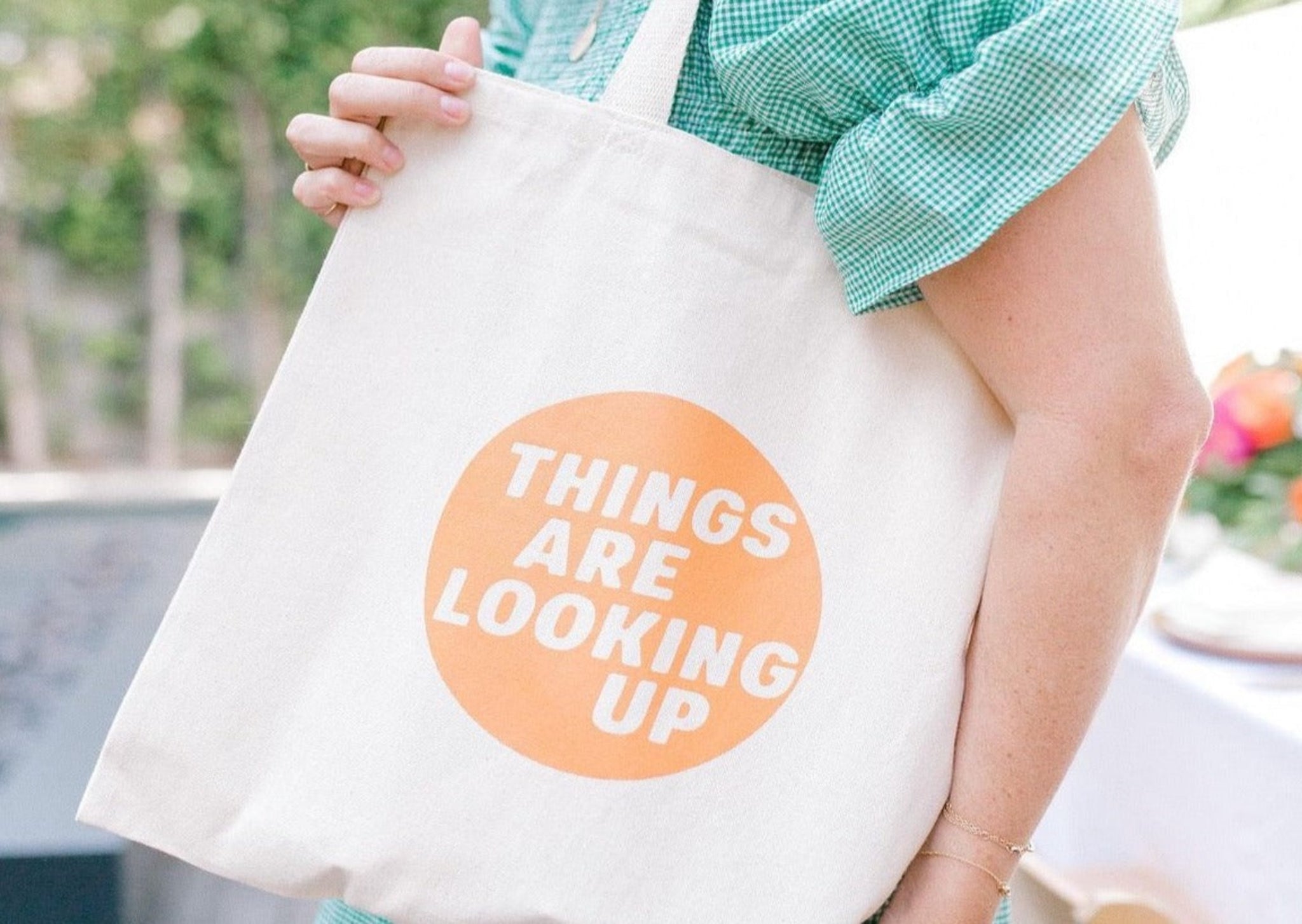 THINGS ARE LOOKING UP® CANVAS TOTE BAG