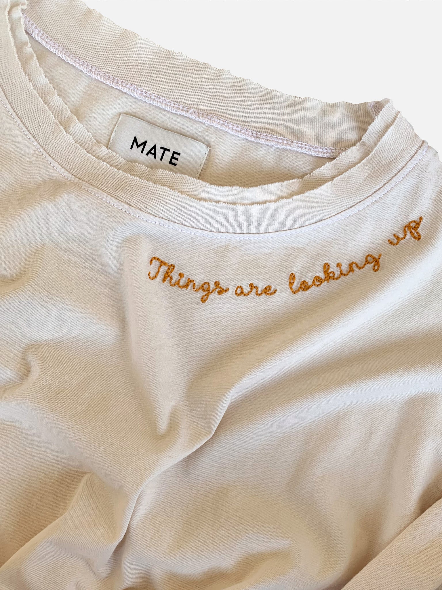 SOLD OUT! THINGS ARE LOOKING UP® X MATE Vintage Boxy Crew Organic Cotton Crew Shirt
